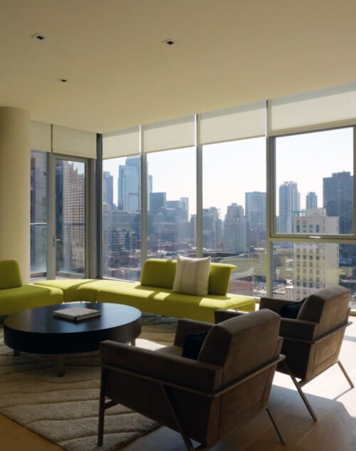 8 East Huron Penthouse Living Area